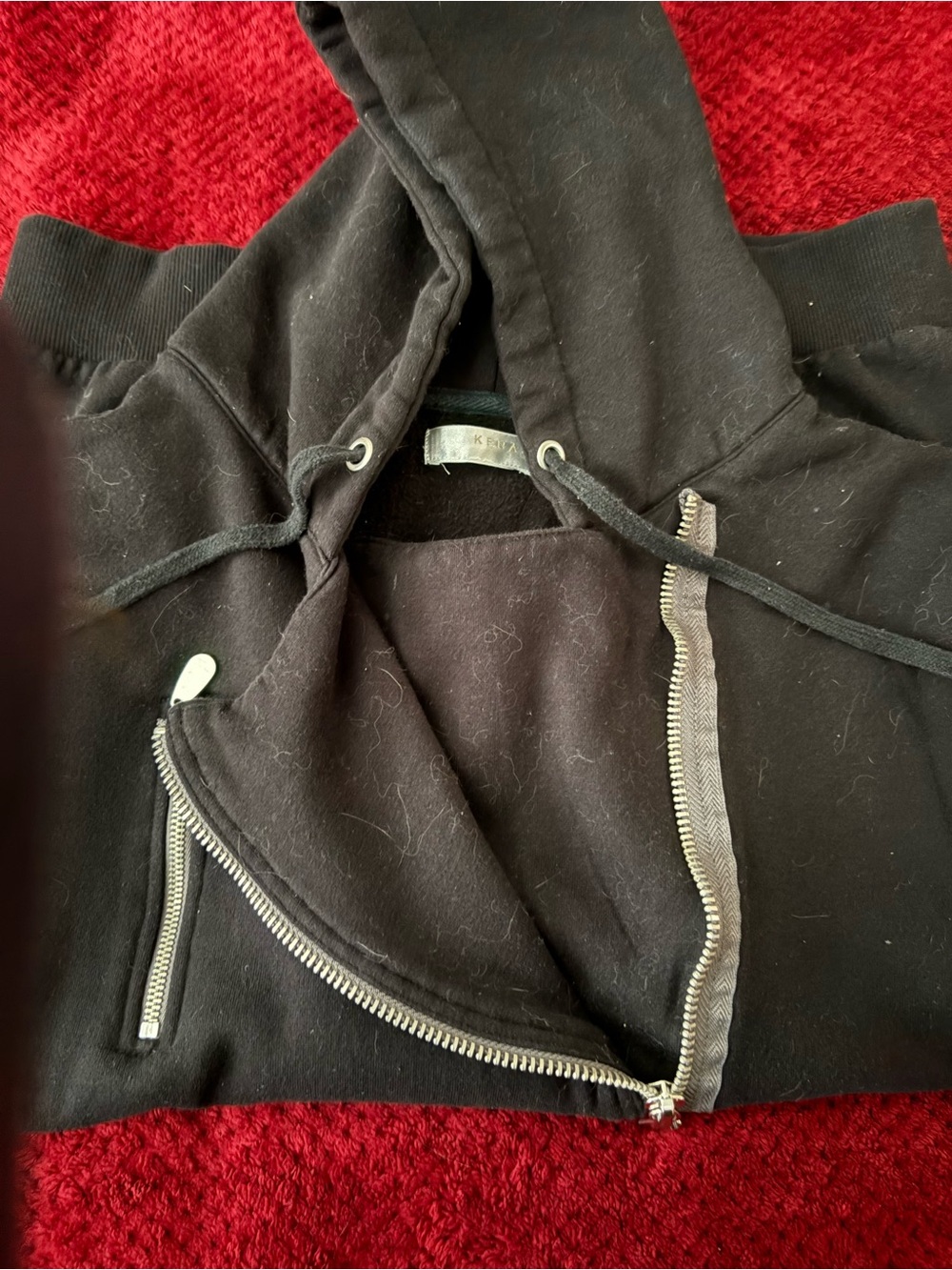 Sleeveless Black Hoodie - Kenar - Picture 4 of 5